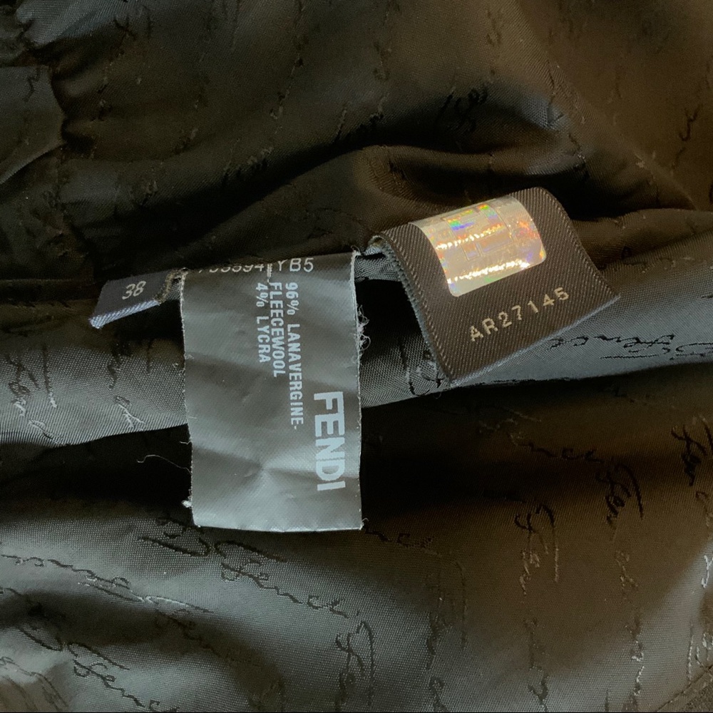 AUTHENTIC Fendi Belted Button Down Jacket Size 38 - Picture 13 of 13